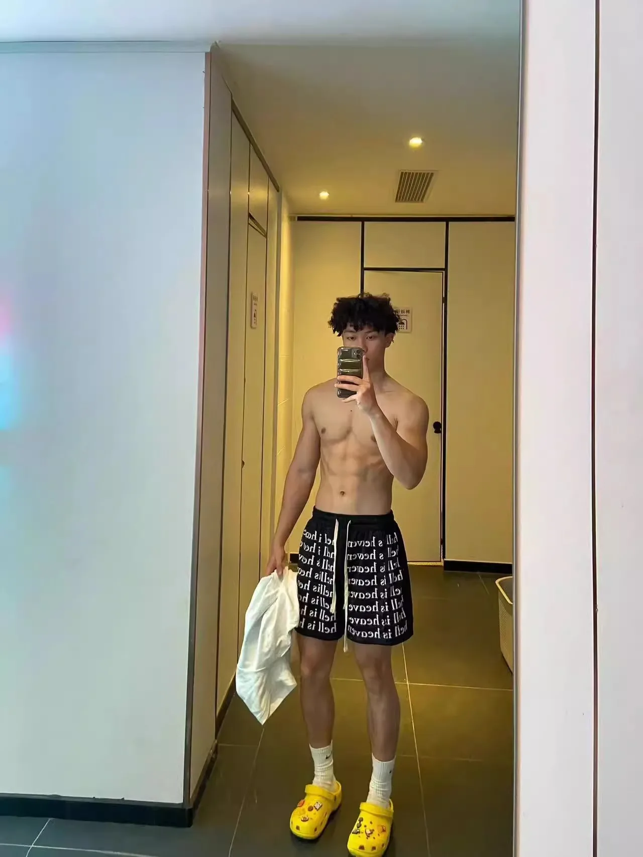 

Спортивные спортивные штаны с буквенным принтом American High Street, мужские модные свободные дышащие спортивные штаны для баскетбола, повседневные летние молодежные штаны