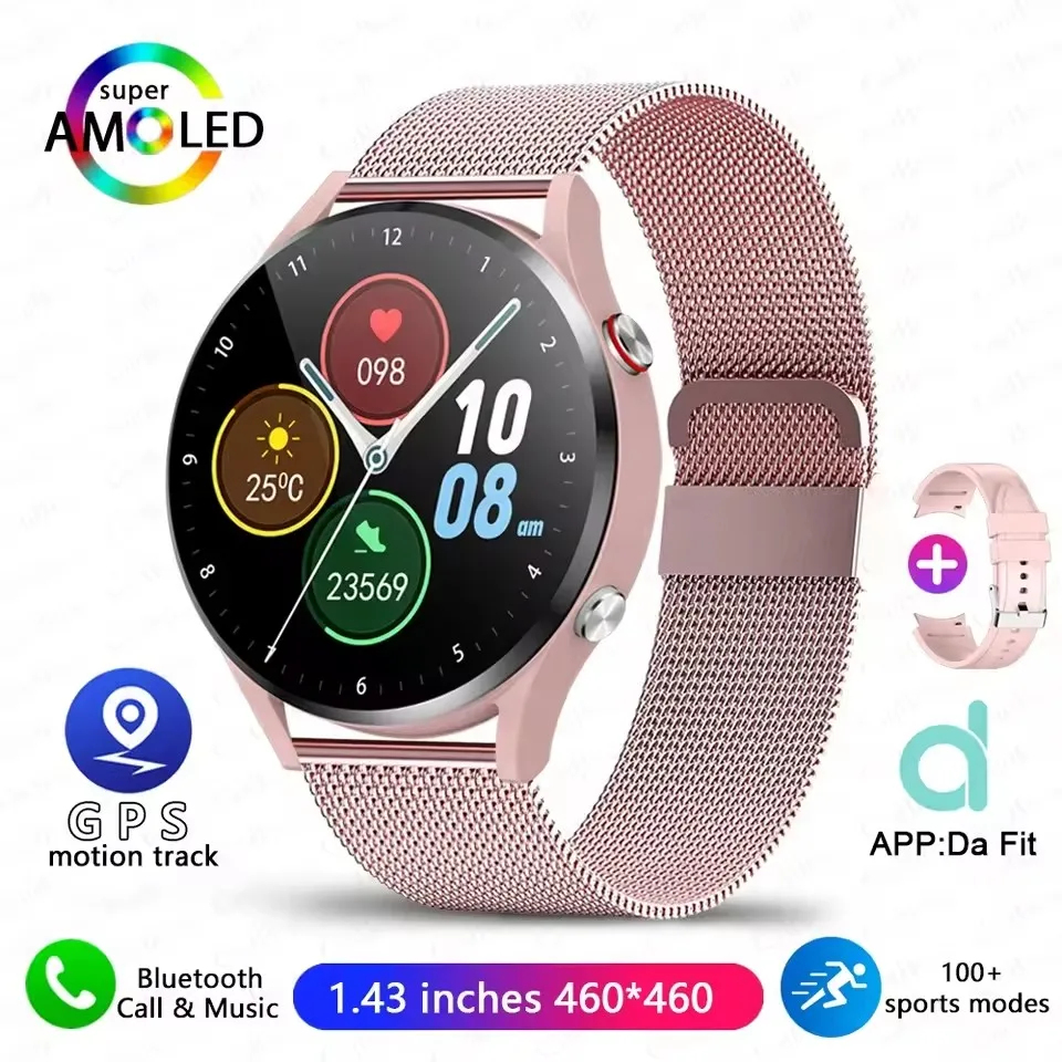 New Original Galaxy Watch 4 ultra Smart Watch Women HD AMOLED Voice Call GPS Tracker Sports Watches Custom Dial Bracelet Ladies
