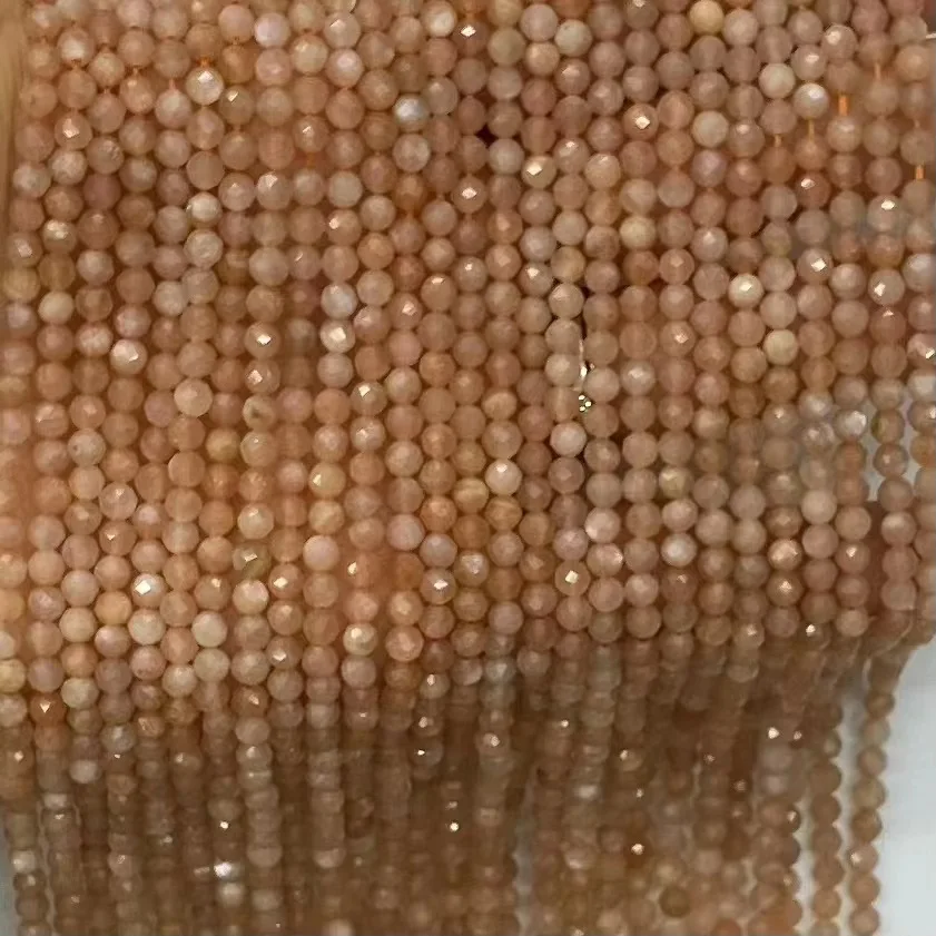 

Natural Crystal Orange Moonstone Section Loose Beads for Women Jewelry Making DIY Bracelet Necklace 38cm Accessories Wholesale