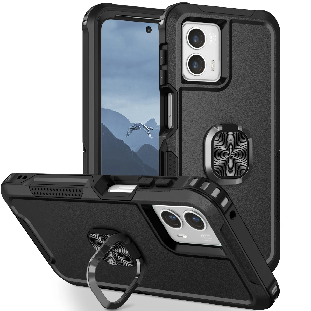 Heavy Duty Drop Protection Anti-skid Rugged Shockproof/Dust Proof 3-Layer Case For Moto G 5G 2023 Phone Cover