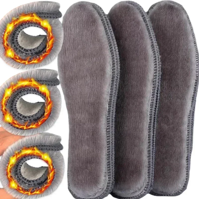 2/6pcs Self Heating Insoles Thermostatic Thermal Insole Faux Rabbit Fur Insole Winter Boots Pad Sole Thermal Insoles Plush Pads