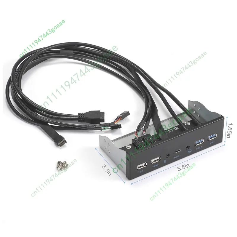 USB3.2 GEN2 Front Panel 10G Optical Drive Position 2 Port USB3.0 + 2.0 + TYPE-C TYPE-E Panel