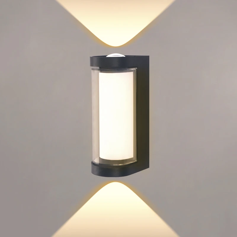 EnwYe LED-Wandleuchte für den Außenbereich, wasserdicht, oberflächenmontiert, LED-Wandleuchte nach oben und unten, Veranda, Garten, AC85–265 V 4