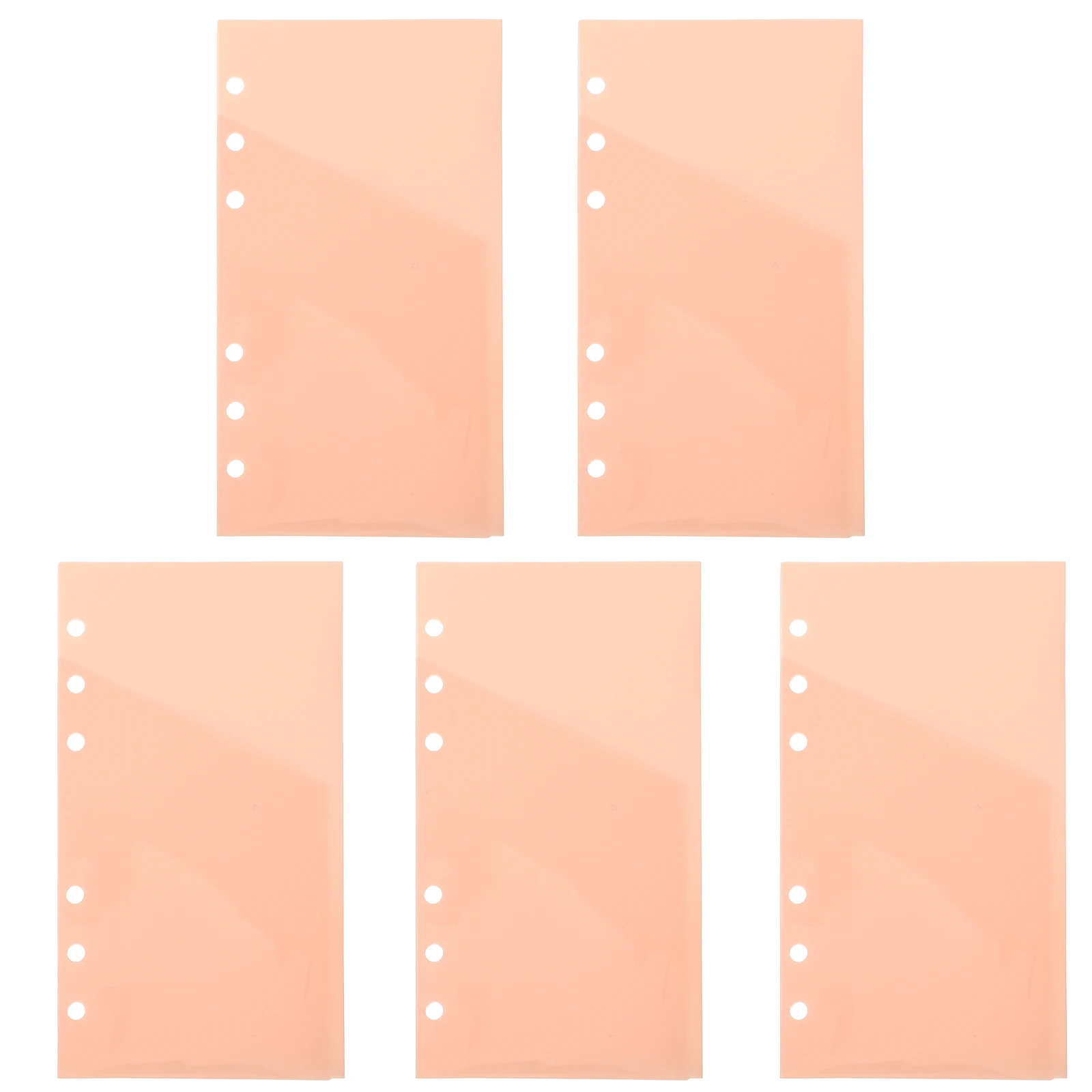 

5 Pcs Loose Leaf Pocket Inner Core A6 Reusable Binder Insert Storage PP Material Budget Supply Multi-use Small Size