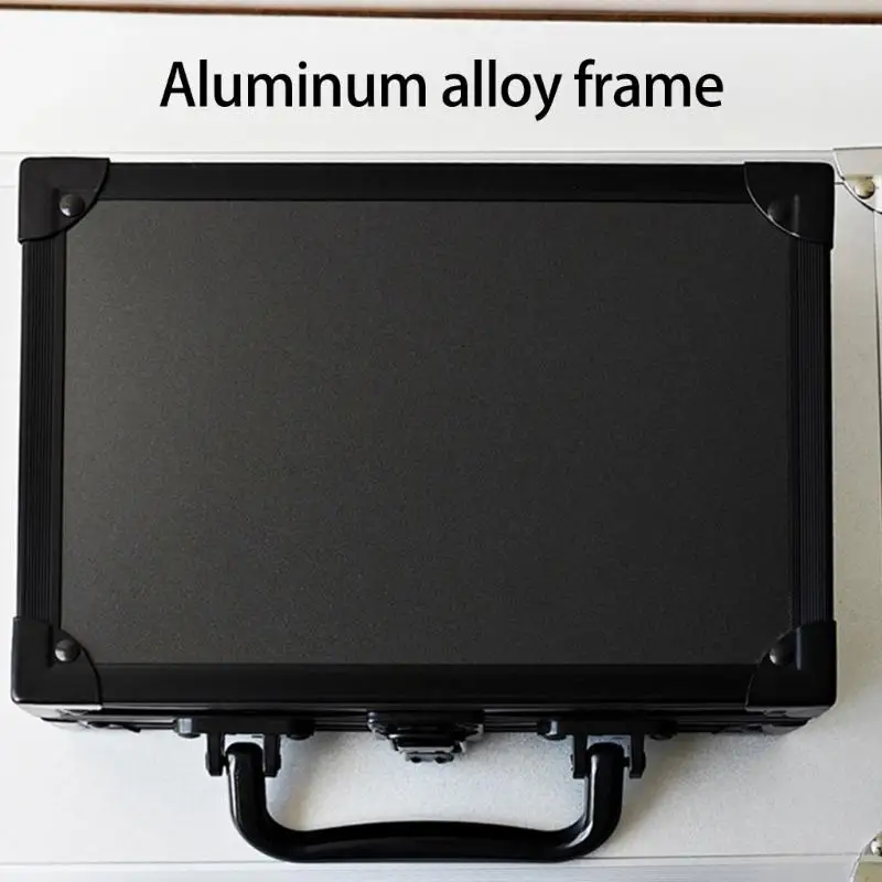 حامل الأحجار الكريمة للألومنيوم القابلة للقفل مع وسادة إسفنجية ناعمة y08e