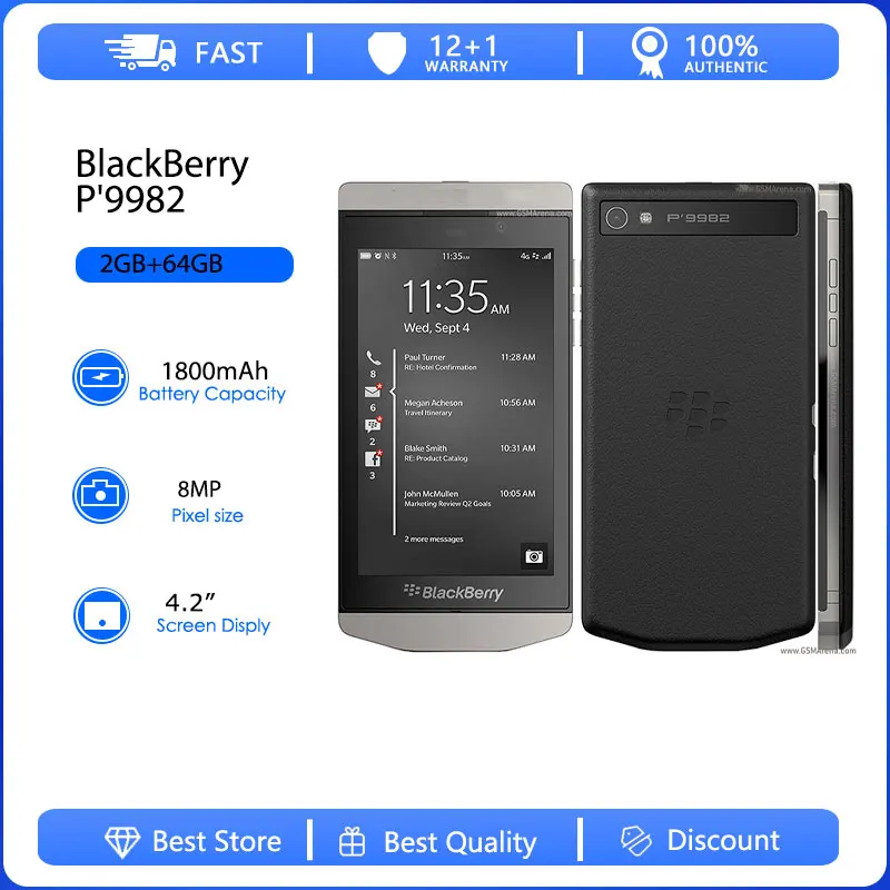 Blackberry P'9982 Reacondicionado, 8MP, 1800mAh, 4.2 Pulgadas, 64GB, 2GB RAM, Sistema Operativo BlackBerry 10.2, Teléfono Inteligente