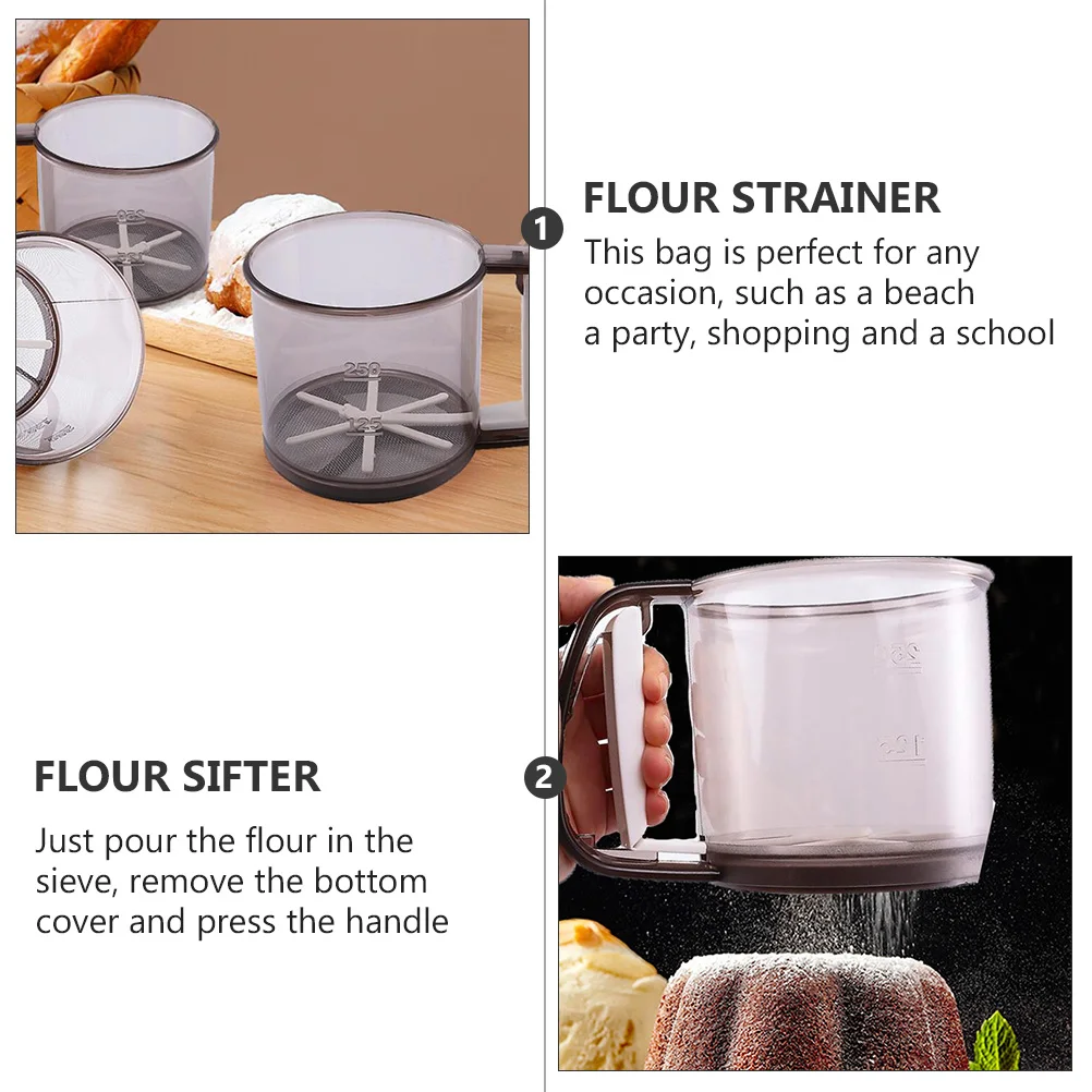 

1pc Premium Flour Stainless Steel Portable Baking Mesh For Sugar Cocoa Almond Home Flour Strainer Powder Kitchen Tool