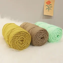 300g/4mm Polyester Nylon Blended Yarn Large Roll Round Hollow Thread DIY Hand Woven Tapestry Decoration Yarn Crochet Strand Yarn