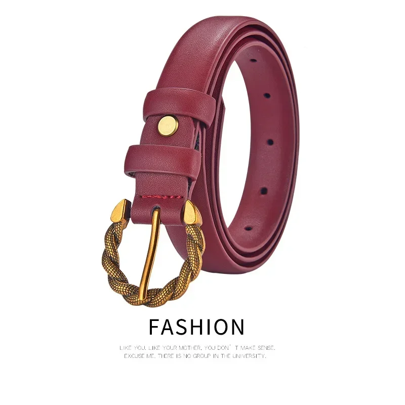 

Luxury Belt for Women Metal Belt Buckle Genuine Leather Cowhide Designer Belt Waistband Fashion Female Jeans High Quality Strap