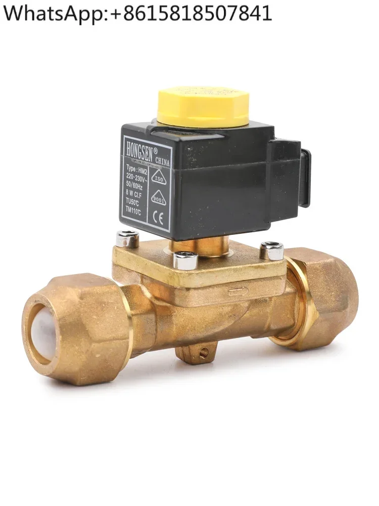 Hongsen Castor cold storage central air conditioning solenoid valve, solenoid two-way valve screw welding solenoid valve 220V