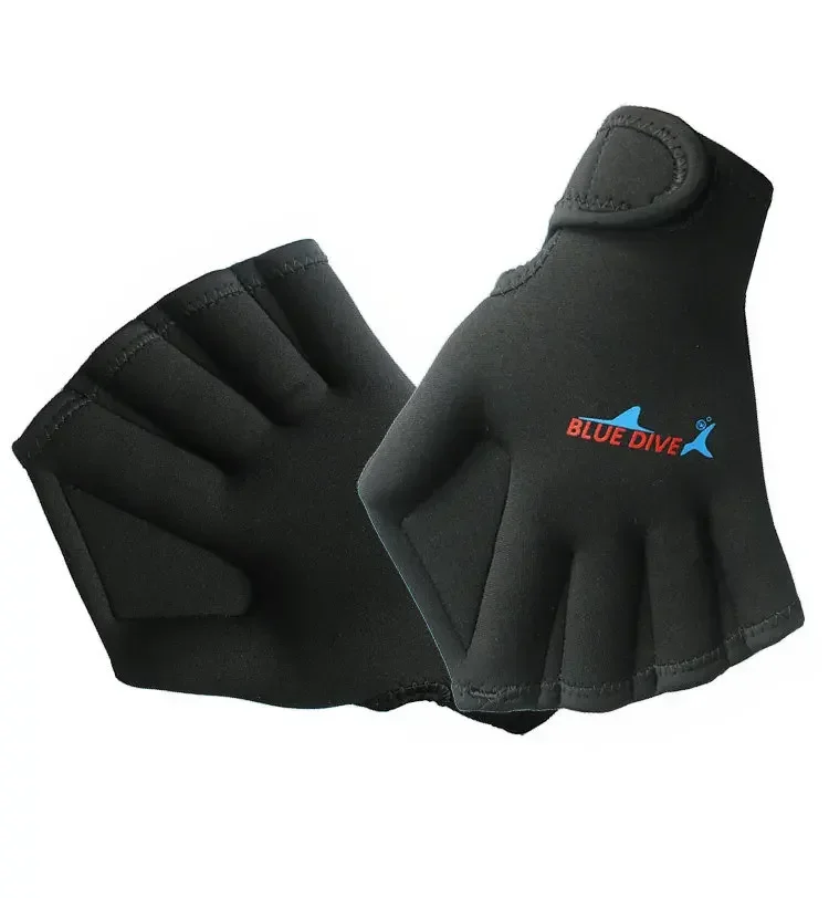 Gants de natation en néoprène réglables, 1 paire, adaptés aux pagaies de natation, plongée en apnée, main, Web, gants d'eau, demi-doigt