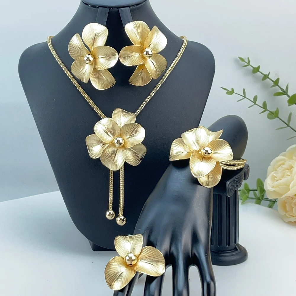 

Latest Brazilian Exquisite Handmade Beautiful Necklace Wedding Party Accessories Fashion Women Jewelry Set FHK23340