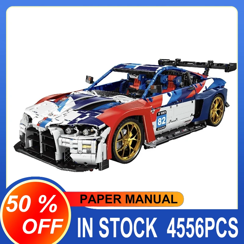 IN STOCK JD040 MOC Technical 1:8 Sports Car M4 Building Blocks Bricks Assembling Model Toys for Boys Christmas Gift Set