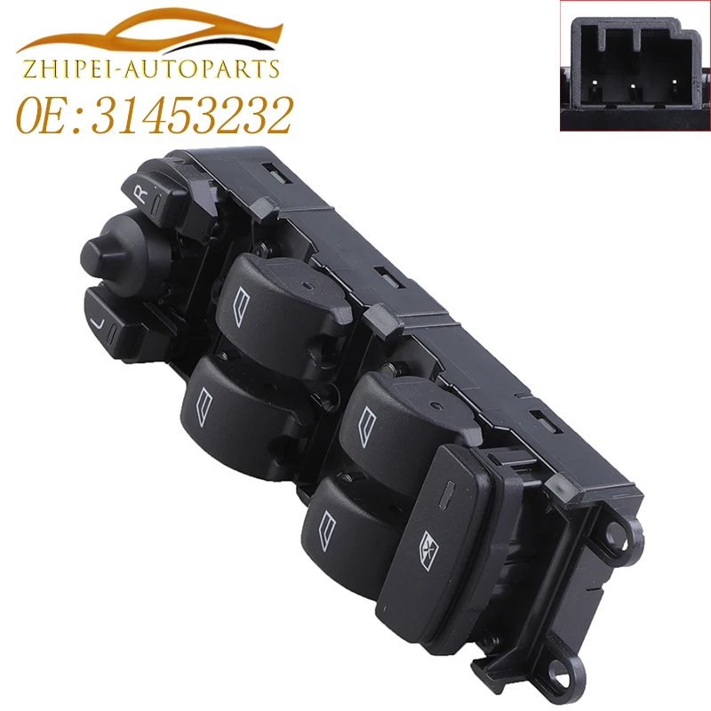 31453232  Electric Power Window Master Lifter Switch Car Auto Parts 31376495 For Volvo S80 S60L C70 V70 XC90 V60 V90 C30 14 - 16