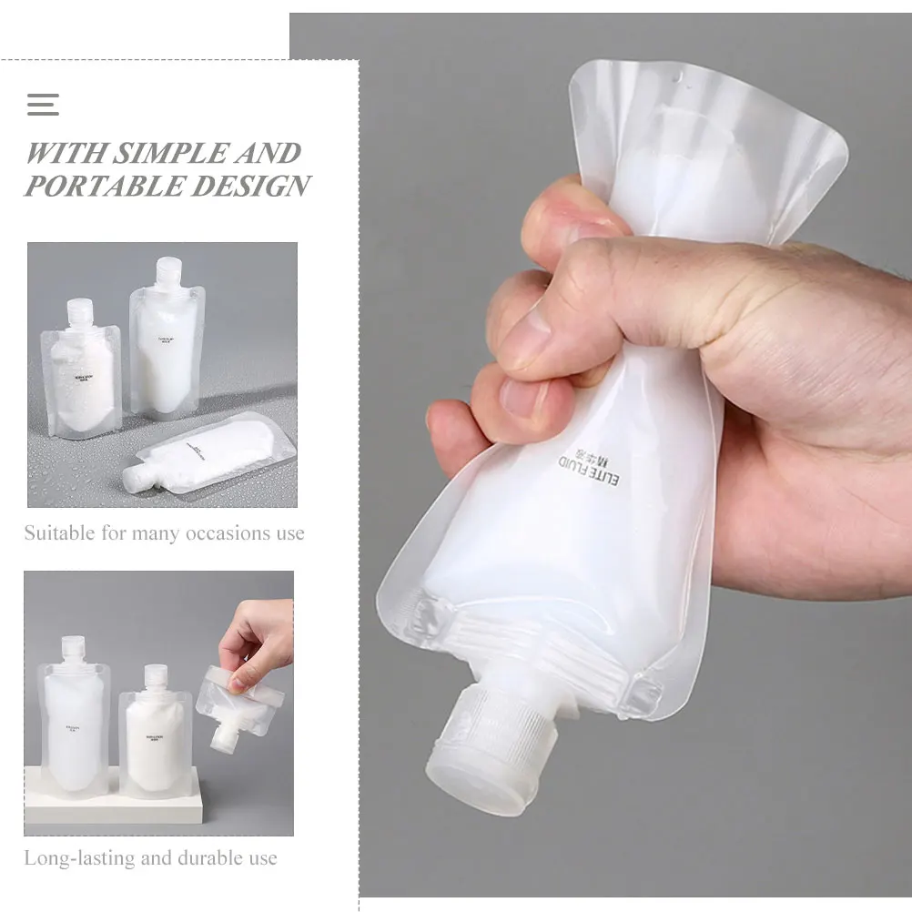 

1Set Refillable Travel Bottles Small Squeeze Bottles for Shampoo Shower Gel Hand Soap Toiletries Leakproof and Practical