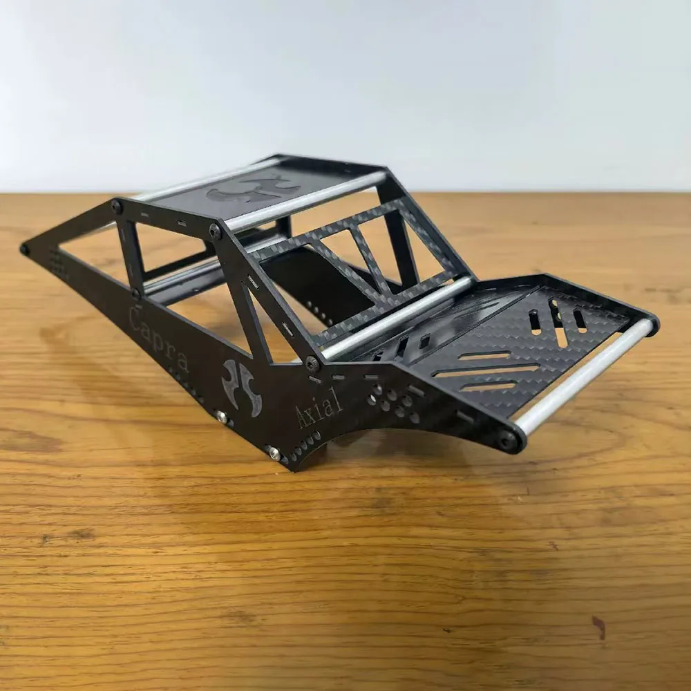 ألياف الكربون الأنابيب رف الكابينة التحكم عن بعد إطار السيارة قفص ل 1/10 RC الزاحف سيارة محوري كابرا الماعز ترقية أجزاء #5