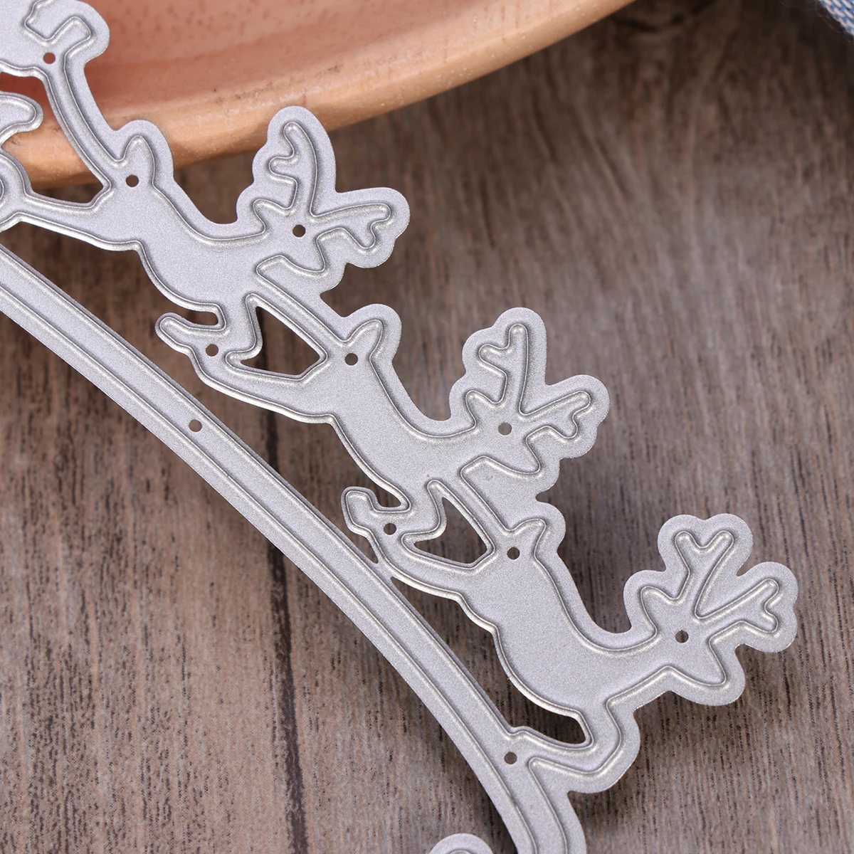 

Christmas Cutting Dies Tools Metal Stencils Scrapbooking Moulds Photo Album Storage Reindeer Design Carbon Steel Durable