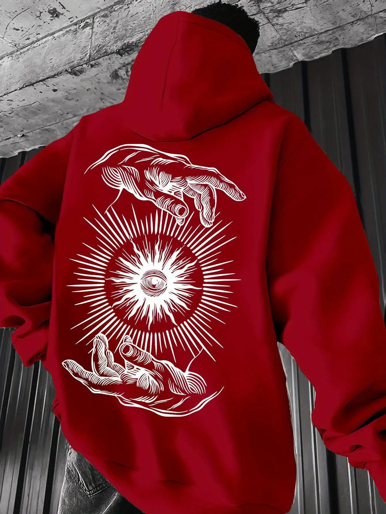 

2026 Men's Hooded Sweatshirt, modern urban style, hip-hop trend, all-season pure cotton comfortable casual top