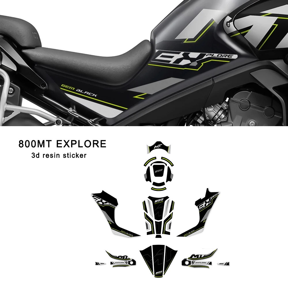 สติ๊กเกอร์กันรอยถังน้ำมันมอเตอร์ไซค์ CFMoto 800MT Explore 2023 2024 รุ่นลิมิเต็ดอิดิชั่น แบบ 3D เจลเรซิ่น ลายตกแต่งใหม่