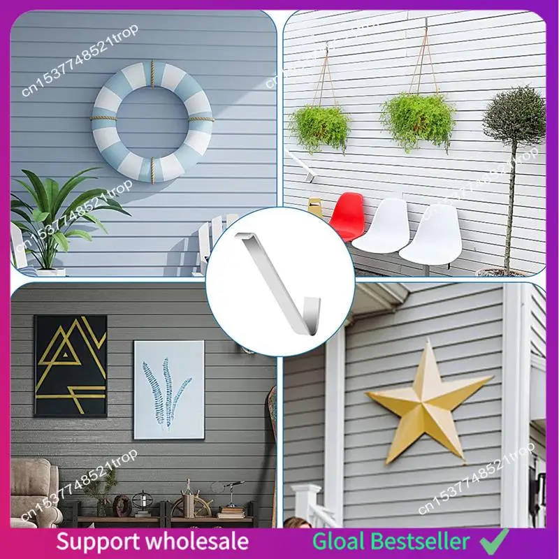 A38M 6 عبوات خطاف جانبي بدون ضرر، خطاف معدني بدون تحتاج إلى حفر، خطافات لوح أسمنتي من الألياف سهل التركيب #4