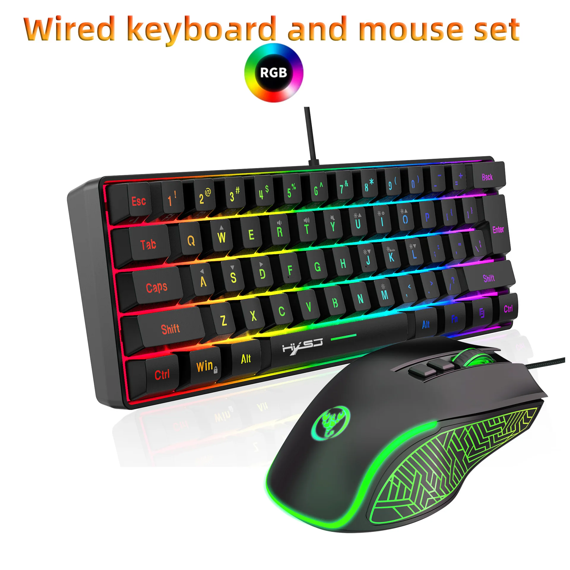 Teclado de membrana com 61 tec - Gaming Keyboard Mouse Set avaliação e preço
