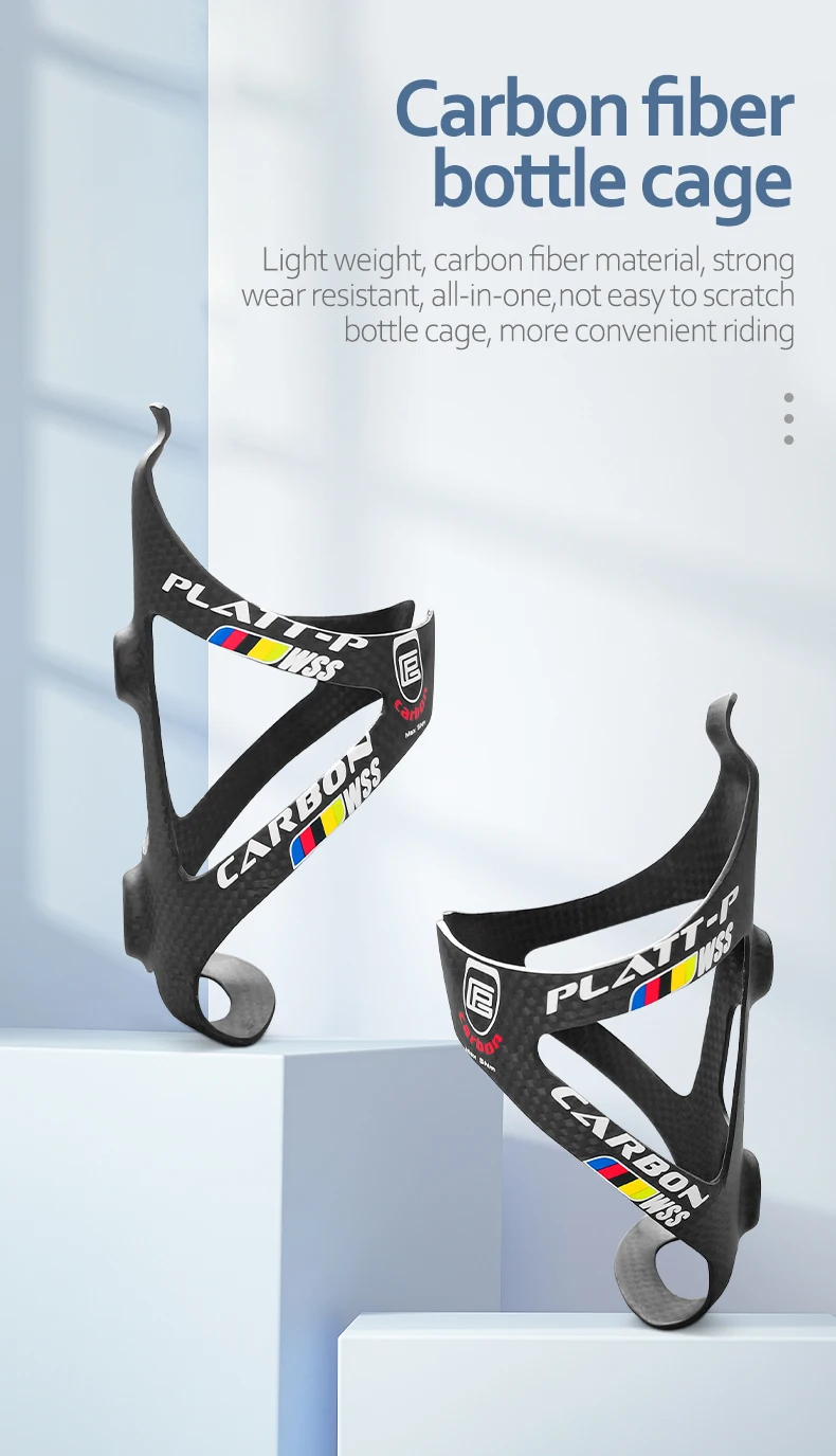 Volle Carbon Faser Fahrrad Ultralig Wasser Flasche Käfig MTB Rennrad Flasche Halter Fahrrad Ausrüstung – Detail 1