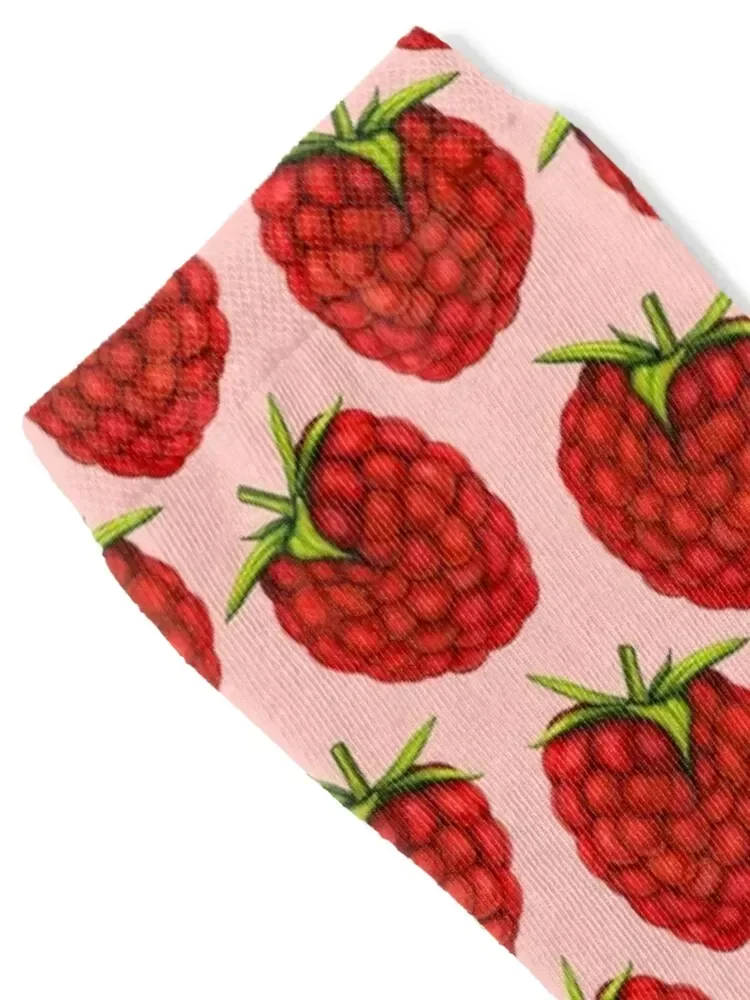 Raspberry Pattern - Pink Socks Lots winter gifts custom sports christmass gift Ladies Socks Men's