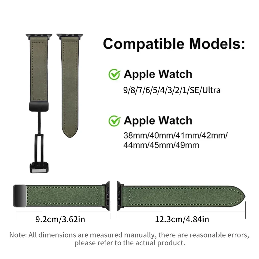 Correa magnética de cuero de silicona antisudor, adecuada para Apple Watch serie Ultra Se98765, adecuada para iWatch, 40/41/45/49mm