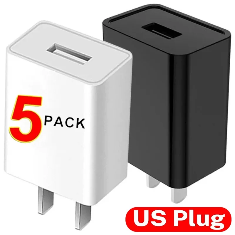 Carregador de parede usb USB-A 5v 1a adaptador de alimentação ac eua plug para iphone 16 samsung xiaomi console câmera viagem carregamento telefone adaptadores
