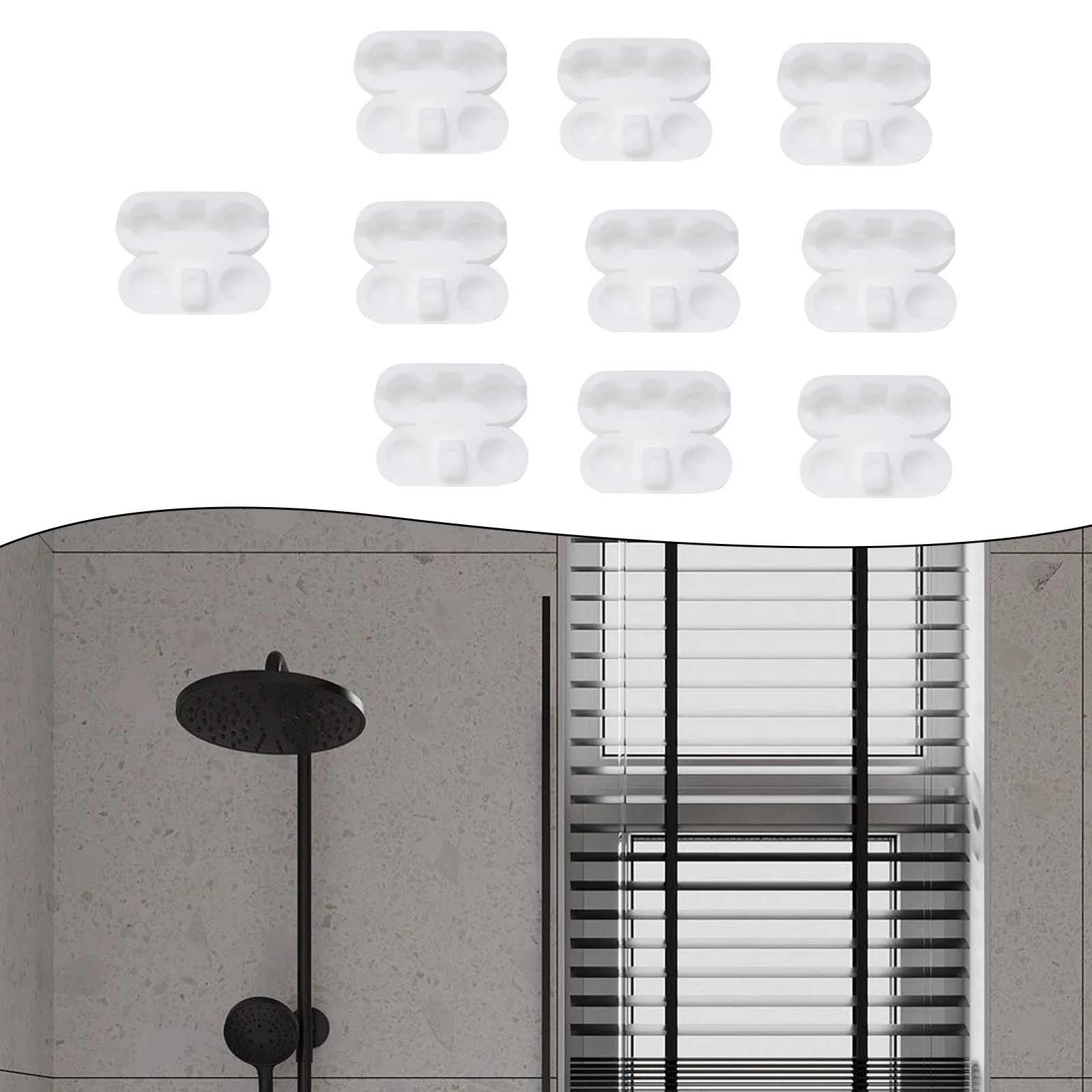 Vertical Blinds Pull Cable Connector Plastic Roman Vertical Curtain Siamese Buckle Curtain Accessories Brand New
