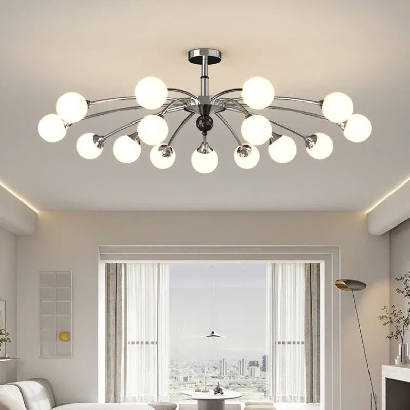 

Nordic Light Luxury Chandelier Living Room Lights Creative Simple Modern Dining Room Small Apartment Bedroom Warm Lamps