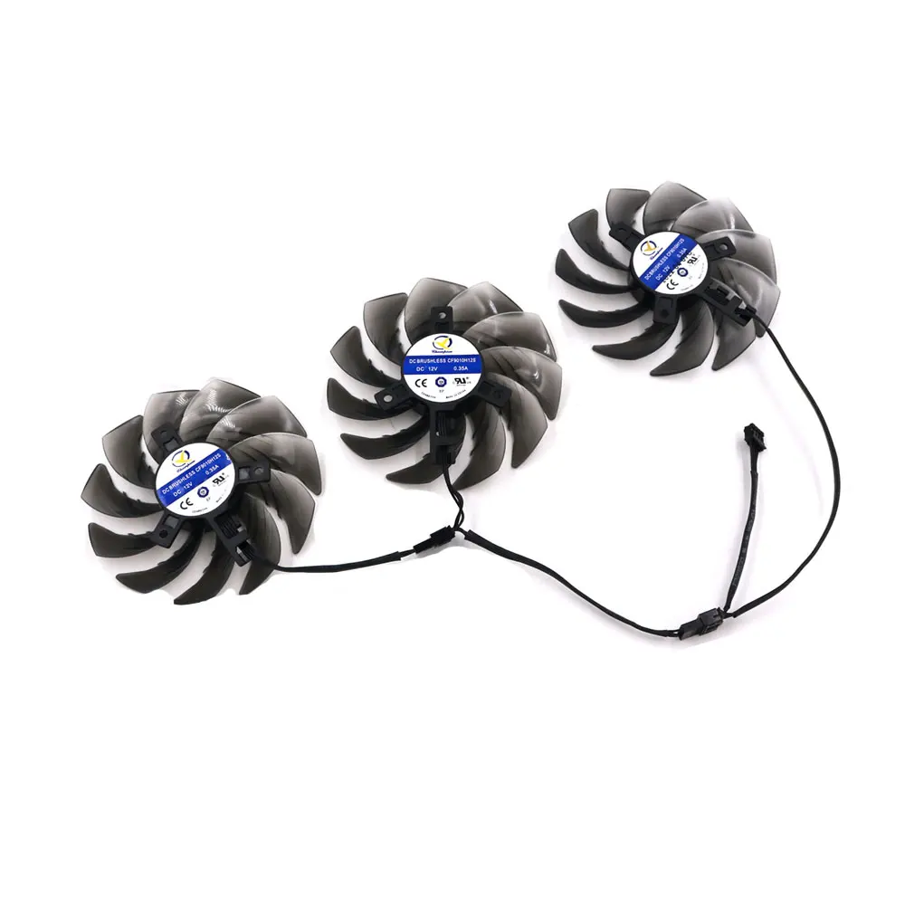 Imagem -03 - Ventilador Gráfico 85 mm Cf9010h12s para Asrock rx 6600xt 6600 6700 xt 6800 Challenger Pro oc Resfriamento da Placa de Vídeo