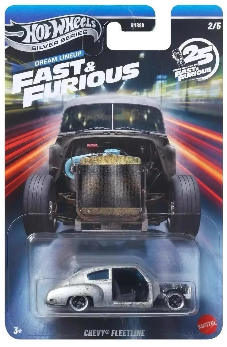 1:64 Nowe Hot Wheels Srebrne Auta z Serii FAST & FURIOUS Model HNR88 Model Auta ze Stopu Nissan Subaru Auta Kolekcjonerskie na Prezent Urodzinowy