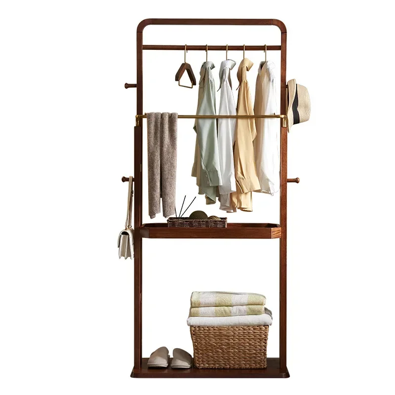 

Современная двухстоечная напольная вешалка для одежды, минималистичная, простая, для дома и спальни