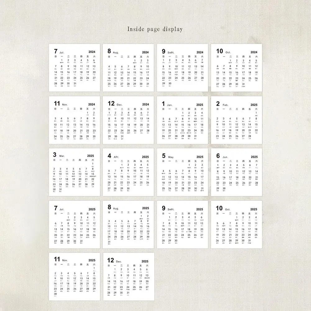 Chinese Retro Mini Desktop Calendar, Pequeno Calendário do Advento, Decoração para Casa e Escritório, 2022