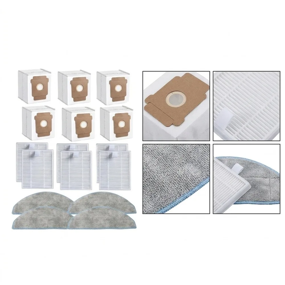 Dust Bags Filters & Mop Cloths For Roomba Essential Y0112/104/105avc/105 For Combo Robot Vacuum Cleaner Replacement Accessories
