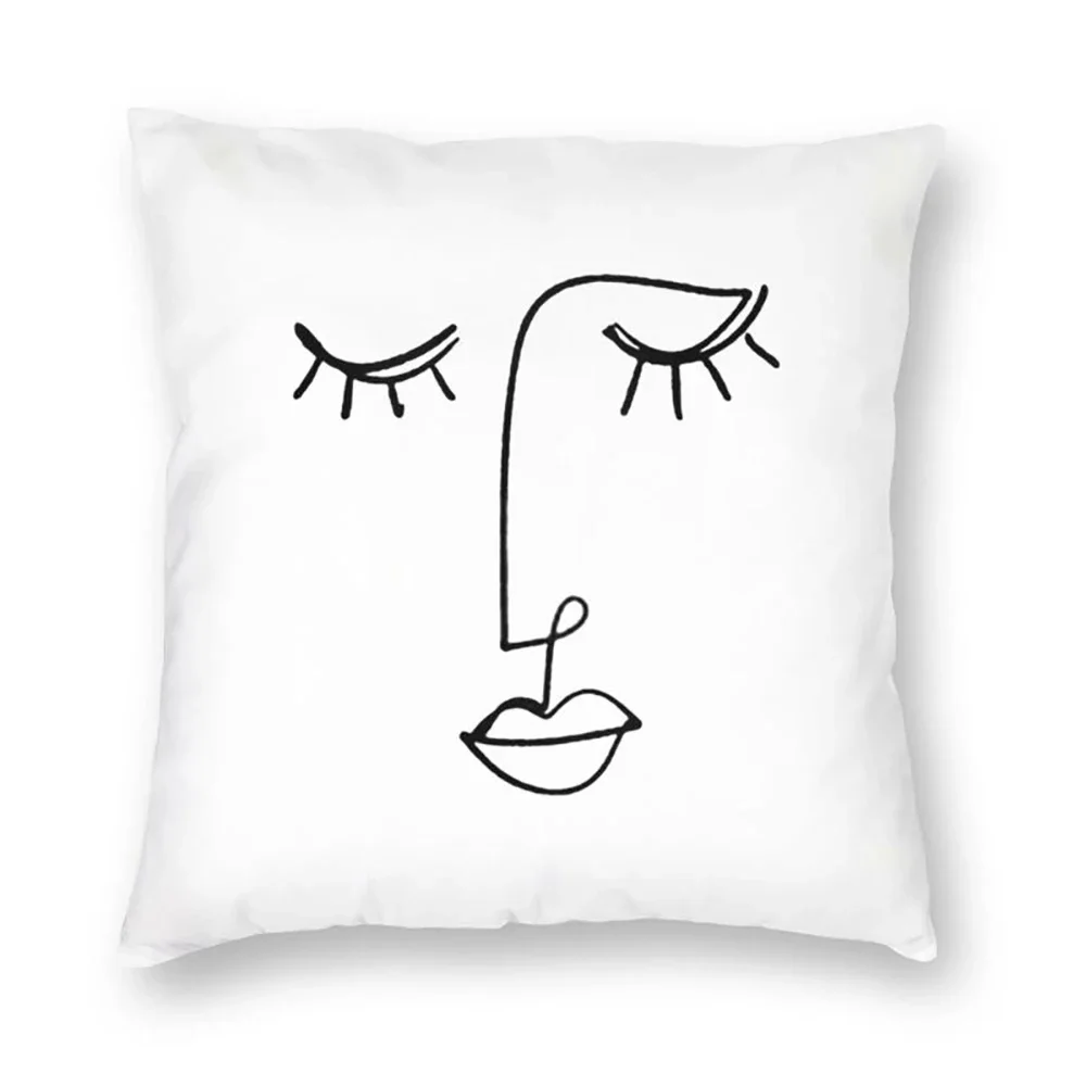 Pablo Picasso Luxury Cushion Cover Car Polyester Pillowcase Single Row Face Art  Sofa