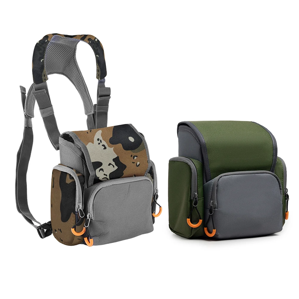 

Binocular Harness Chest Pack with Rangefinder Pouch & Rain Cover Adjustable Large Capacity Bino Case for Hunting