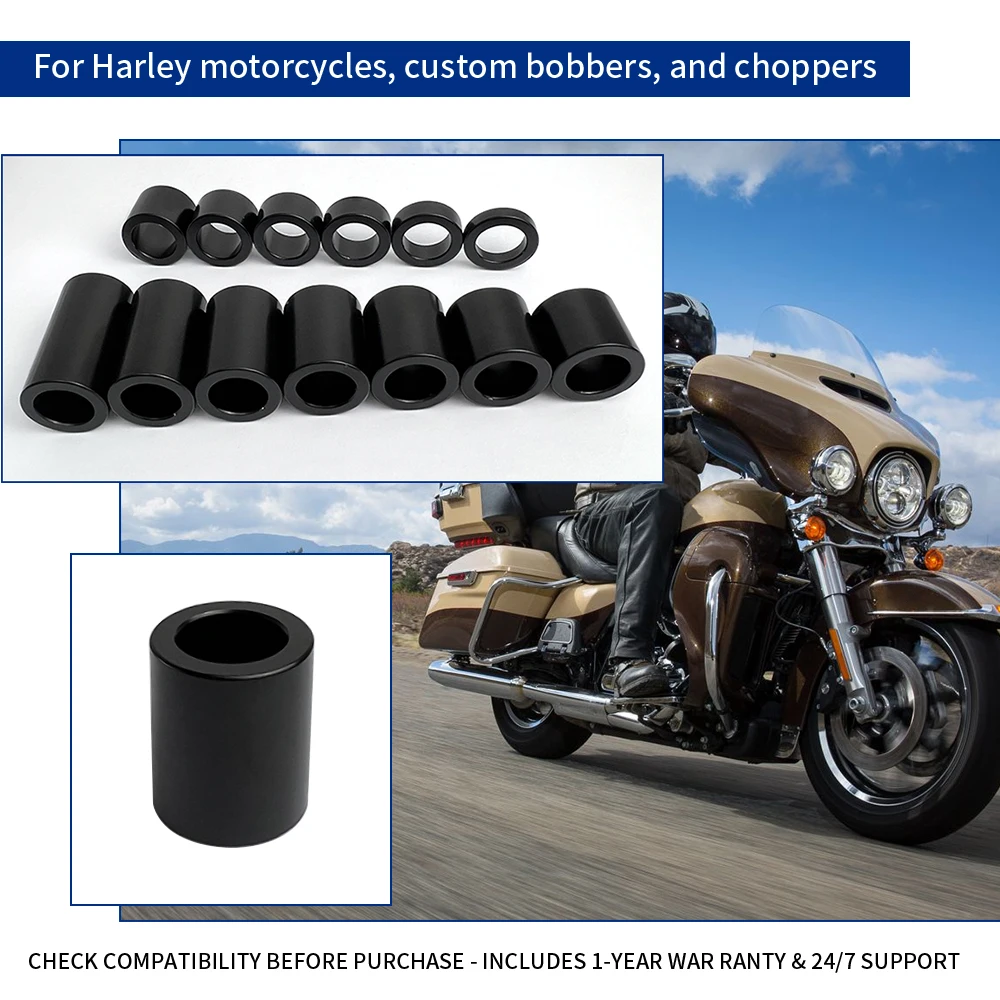 ล้อ Spacers ชุด ID-3/4 "OD-1-1/8" สําหรับ Harley Road Electra Glide Softail