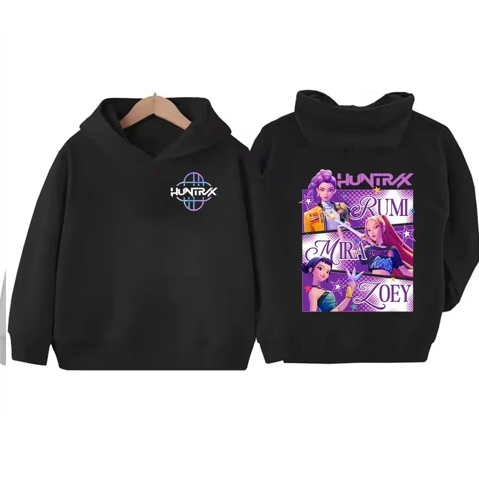 Y2K KPop Devil Hunter Hoodie Teenage Girl and Boy Rumi KPop Devil Hunter Hoodie Autumn Casual Long Sleeve Children's Clothing