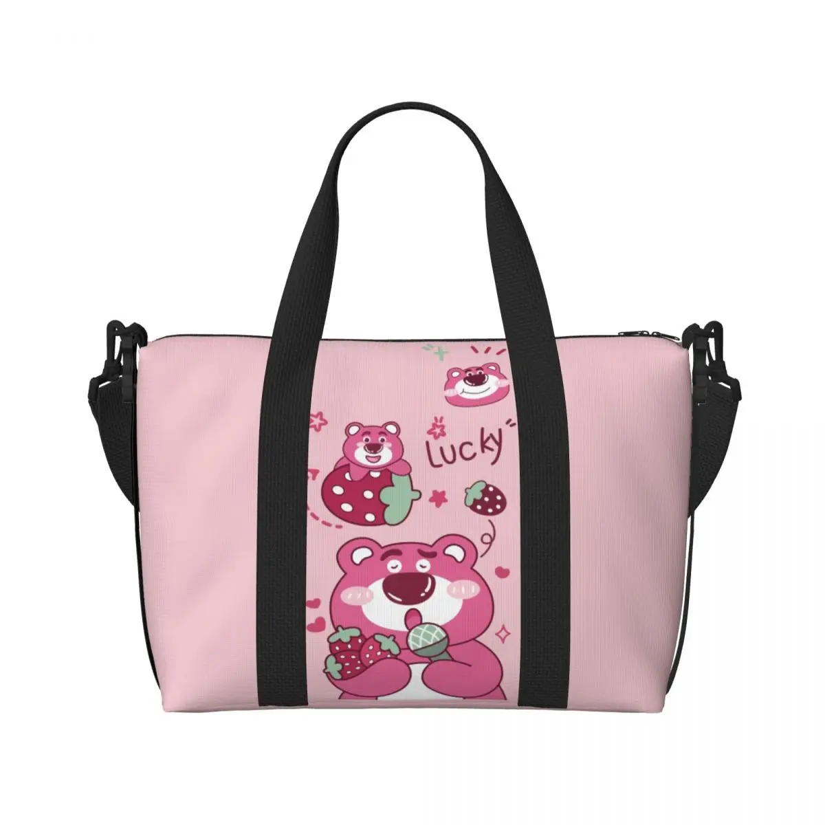 Custom Lucky Lotso Huggin Bear Tote Bag for Women Large Capacity Beach Gym Travel Bags