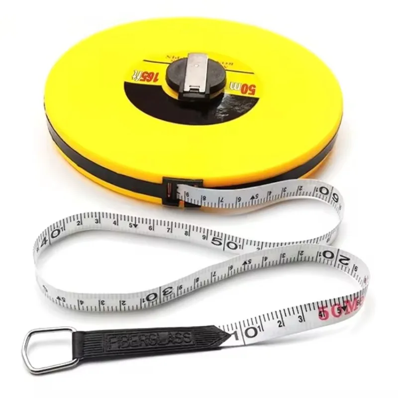 20M 30M 50M 100M Tape Measure Metric Circular Glass Fiber Leather Tape Carpenter Distance Measuring Tools Meter Ruler