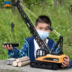 HUINA 572 1:14 RC Truck Crane 15 Channels Metal Alloy Tractor Engineering Car 2.4GHz Remote Controlled RC Crane Toys for Boys