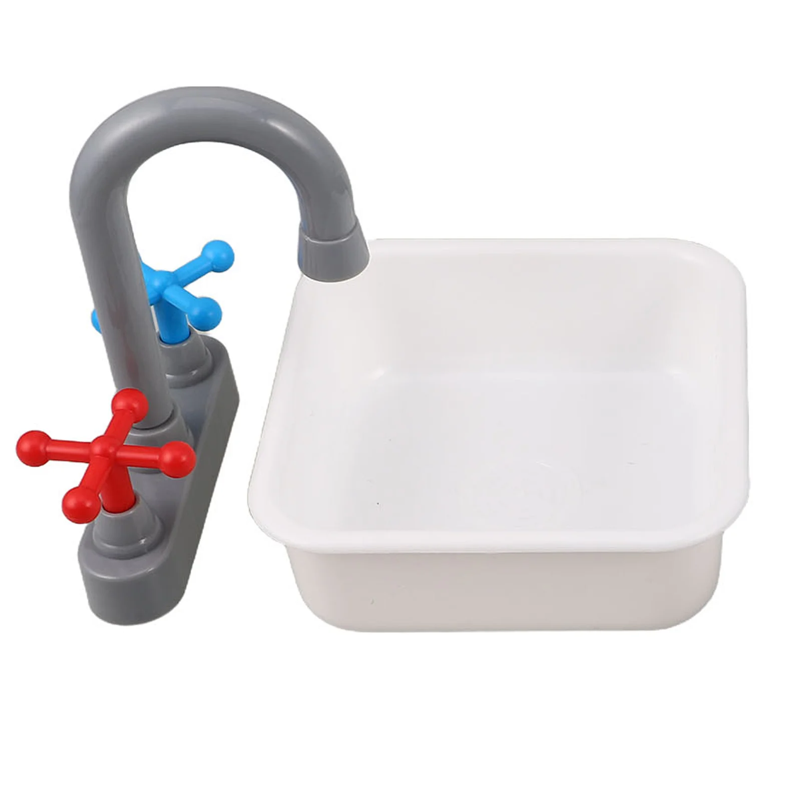 1Set Realistische Aanrecht Plastic Kraan Spelen Keuken Accessoires Interactieve Pretend Rol Speelgoed Gootsteen