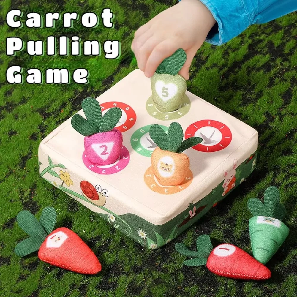 A Set High Quality Color Learning Montessori Toy Crinkle Sheets Colorful Tissues Carrot Baby Toy Plush Baby Tissue Box Toy Gifts