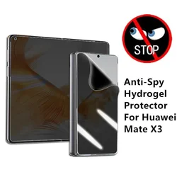 Set Outer+Inner Anti-Spy Screen Protector For Huawei Mate X5 X3 XS2 X2 Soft Privacy TPU Film Anti-Scratch Cover Bubble-Free