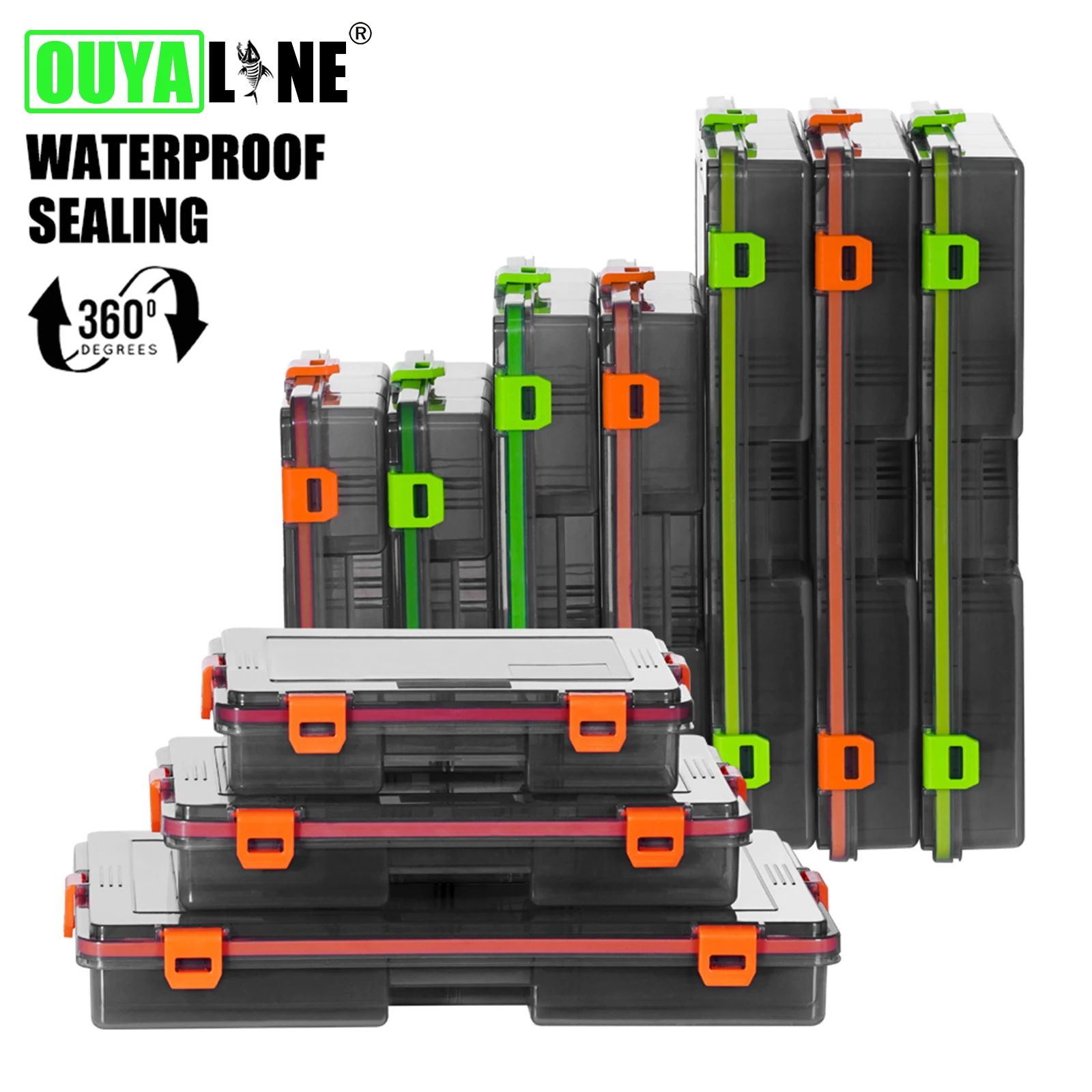 

Водонепроницаемый ящик для рыболовных снастей OUYALINE, коробка для хранения приманки с крючками, компактное хранение, аксессуары для рыбалки