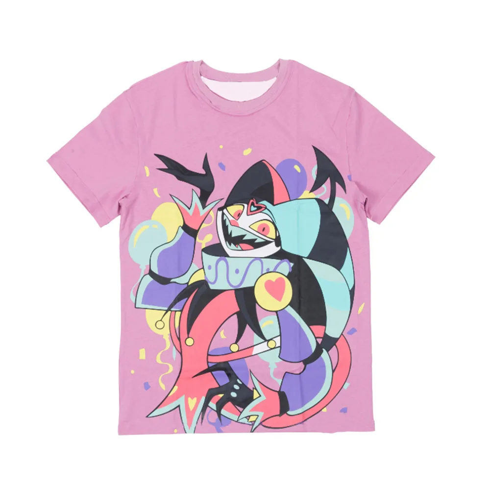 Fizzarolli STELLA Tees Helluva Boss Cosplay Kostüm T-Shirt Anime-Druck Kurzarm-T-Shirt Locker Lässige Streetwear Sommer-Oberteile – Detail 4
