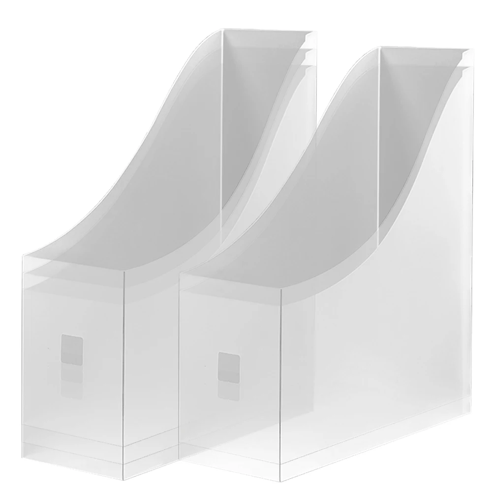 5pcs Vertical Paper Organizer File Rack Desktop Document Holder Office Shelf Storage Box For Classroom Home Use