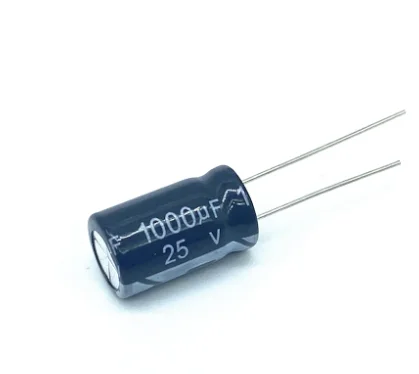 10PCS 25V1000UF 10*17mm 1000UF 25V 17*10 Aluminum electrolytic capacitor